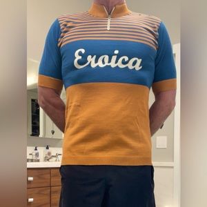 Eroica California Cycling Jersey by Santini. Vintage Italian styling. NWT. XXL.